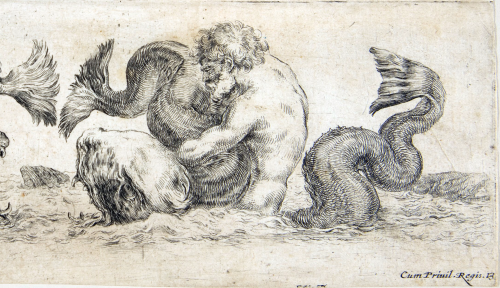 hideback:Stefano della Bella (Italian, 1610 - 1664)Cartouche,...