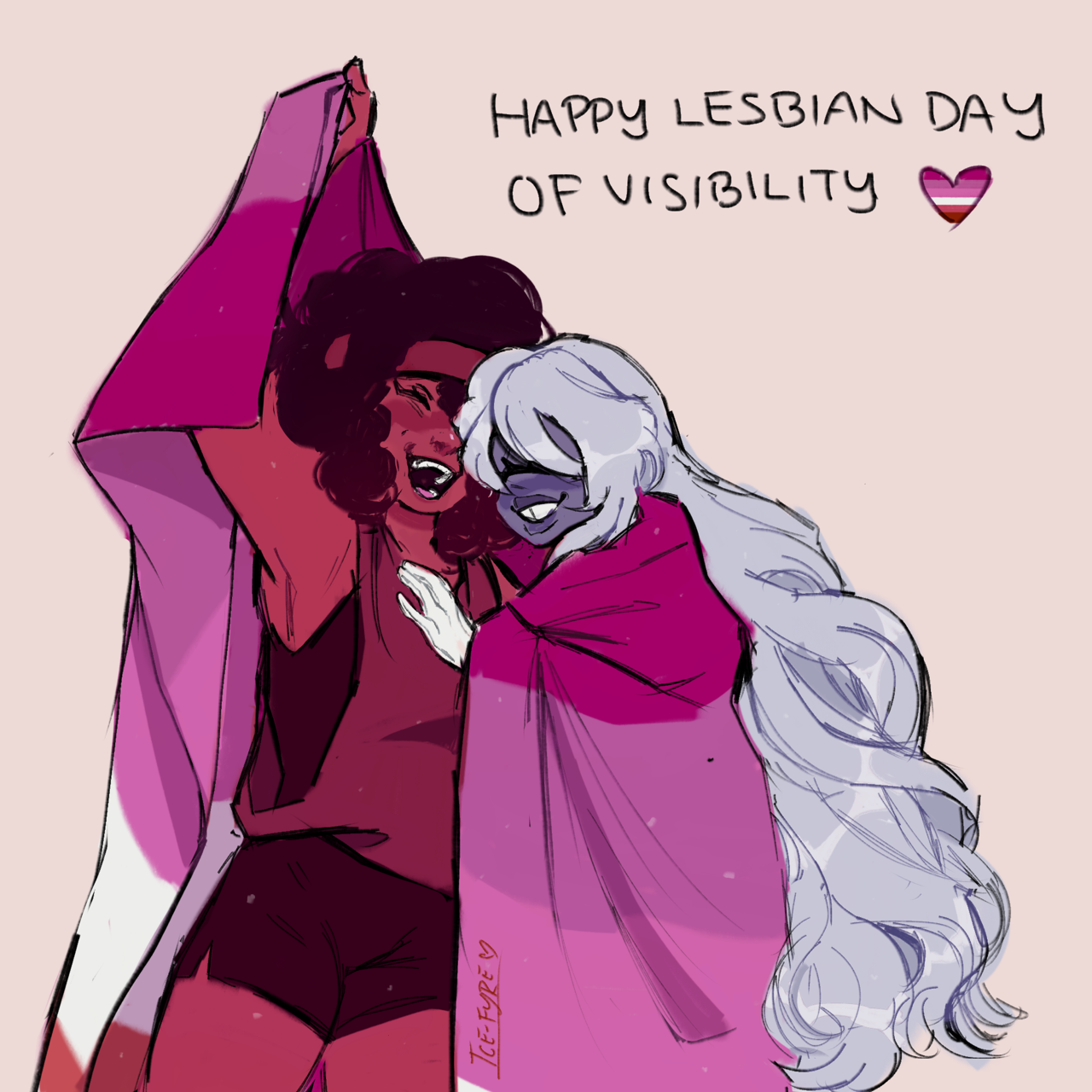 happy lesbian day of visibilty to all of you amazing lesbians out there <3