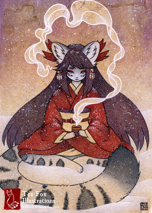 teafoxillustrations:Finished tea painting commission for...