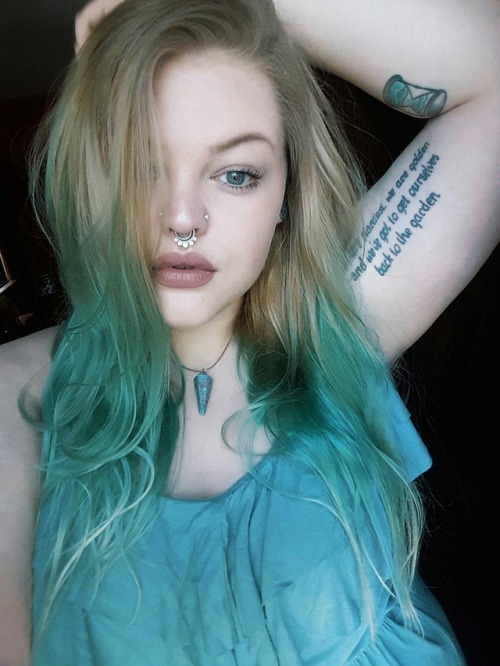 Green and blue ombre hair  Tumblr