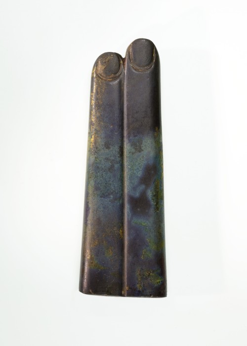 archaicwonder:“ Egyptian Glass Two-Finger Amulet, Late Period, Dynasty 26-30, 664-332 BCThe ‘two-finger’ amulet shows the index and middle fingers, with the nails and joints clearly indicated. They were placed on the mummy near the incision by which...