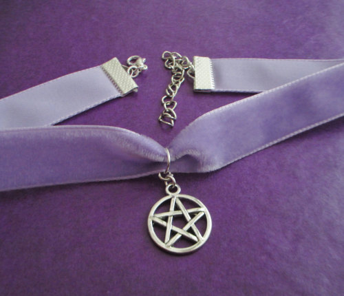 kawaii pentagram choker pastel goth choker purple choker pastel choker velvet choker collar ne