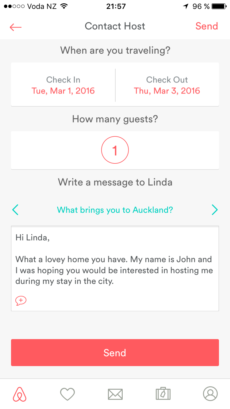 Airbnb – When contacting multiple hosts the last... | Little Big Details