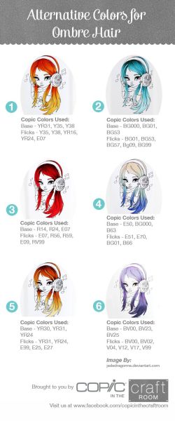 Copic Marker Hair Color Chart