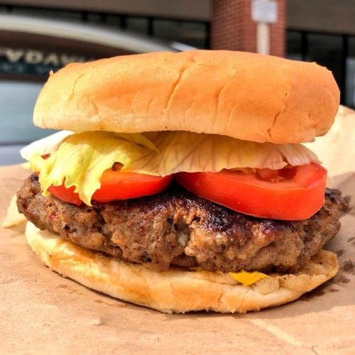 You gotta try the sausage burger at the Sausage Shoppe in Fort...