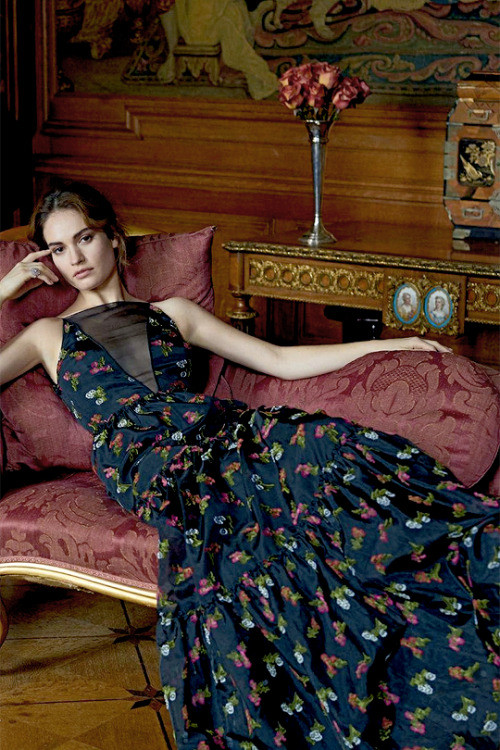 lilyjamesthomson:Lily James© Thomas Schenk for Harper’s...