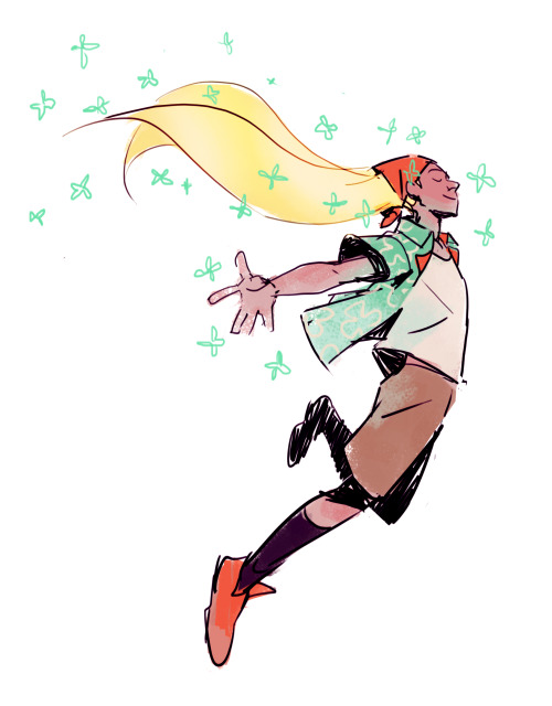Running Away I Saw A Guy With A Reallly Long Hair With Orange