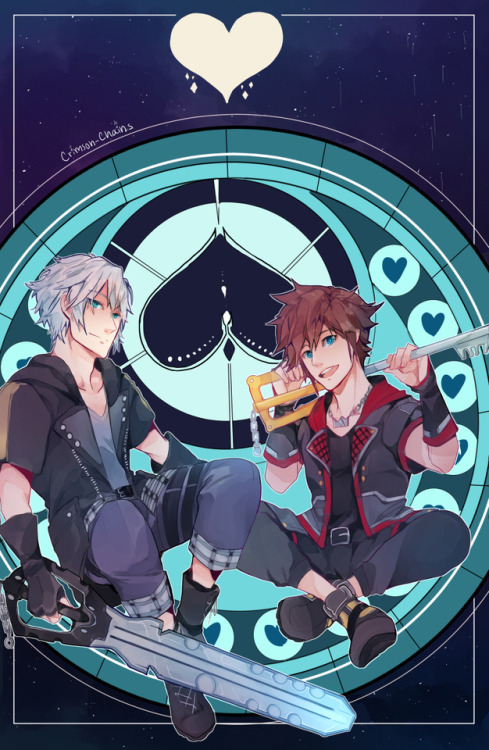 crimson-chains:Sora and Riku <3 Hyped for KH3! :D