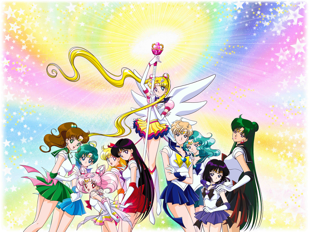 Eternal Sailor Moon with Super Sailor Senshi in Stars by Marco albiero ...