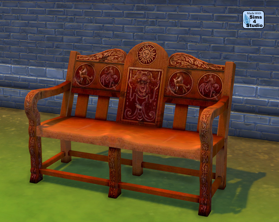 Sims 4 medieval and fantasy | ts2 medieval loveseat ...