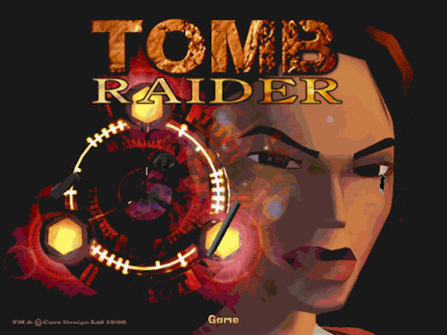 Menu principal de Tomb Raider 1996.
