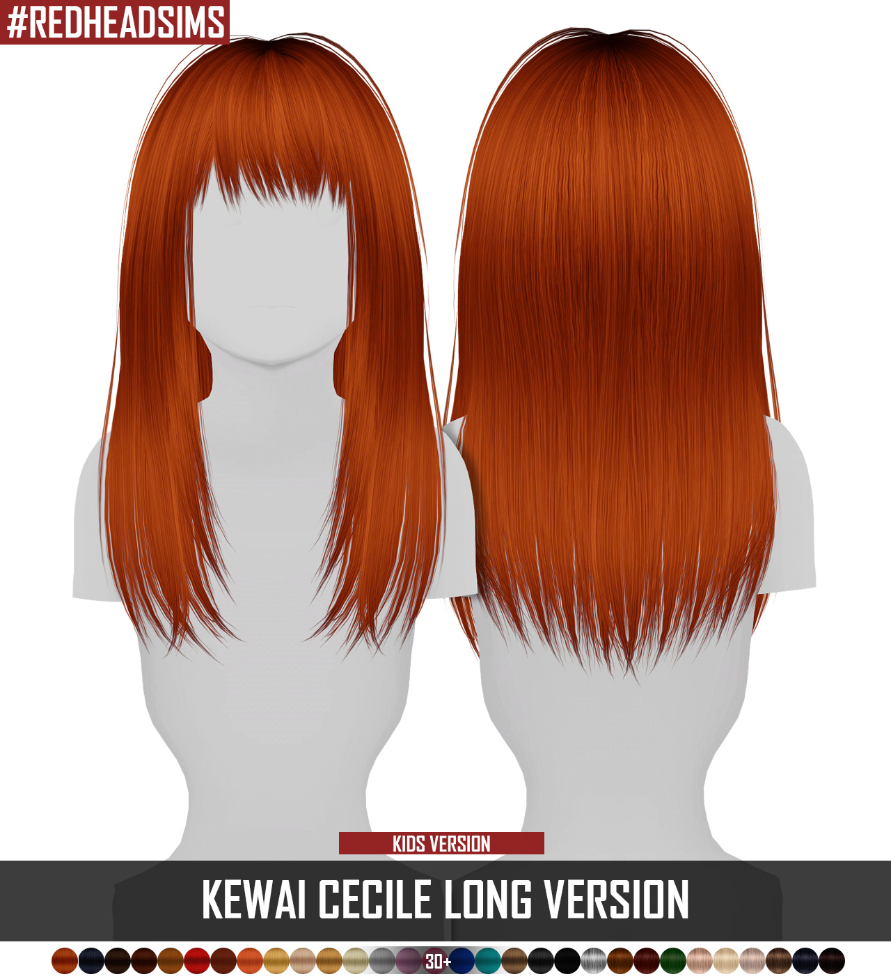 cute hair for redheads sims 4 cc