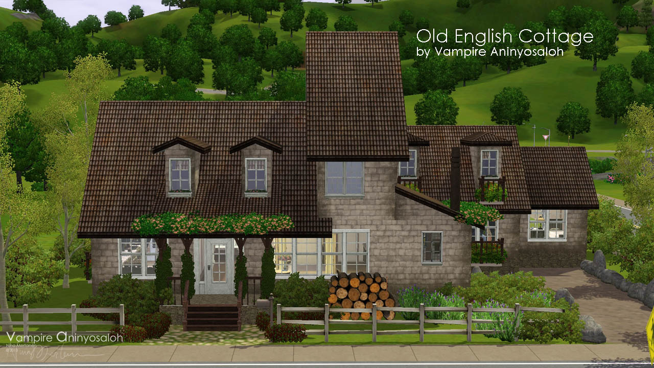 The Sims 3 British Cc Old English Cottage I Ve Built This Old
