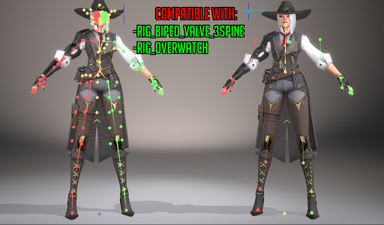 Kemoi Sfm Projects Ashe “classic And All Reskins” Overwatch Ashe 2486