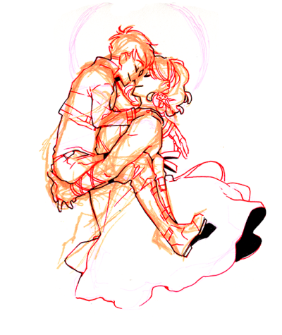 Inktober #15...! This one isn’t particularly finished but at least it’s ink! I refuse to be sick; I want to draw my kids doing...