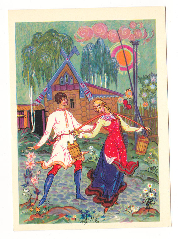 Soviet songs illustration by Palekh artists, Vintage postcard (1969), artist K. Andrianov
Listed on Etsy: http://ift.tt/2rBTB4p