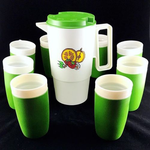 Available in the #modcloset booth today! #vintage pitcher and 8 insulated tumbler set. Ready for your next #bbq π₯ π π΄ .
.
.
#patioparty #vintagepitcher #kitsch #cookout #outdoorparty #drinks #vintagestyle #vintagekitchen #vintagecups #atomicage...