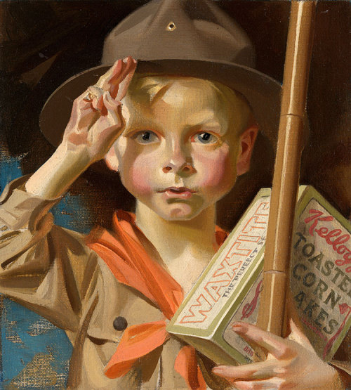 heavenpoison:J.C. Leyendecker, Kellogs kids, 1915-1917, Oil on...