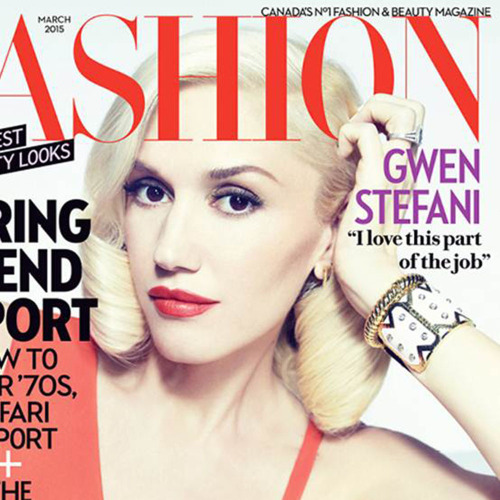 Gwen Stefani on the cover of Fashion MagazineMarch 2015