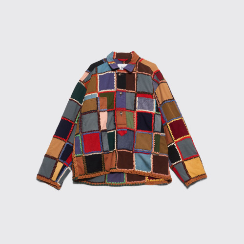 el-b:BODE CROCHET PATCHWORK PULLOVER SHIRT MULTI COLOR