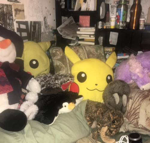 pokemon bed bedroom bedcore kawaiicore stuffies stuffed animals pillow pets beanie babies mine