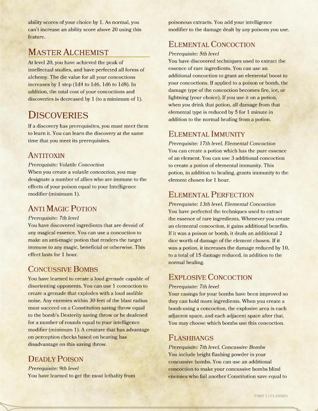 non serious 5e homebrew classes