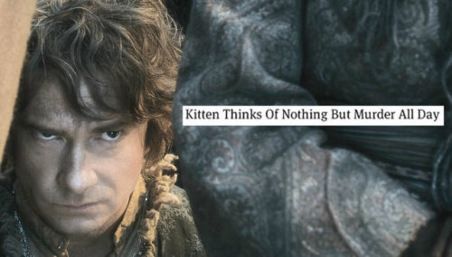 lokispriestess:Hobbit Screenshots + Onion Headlines 1, 2, 3