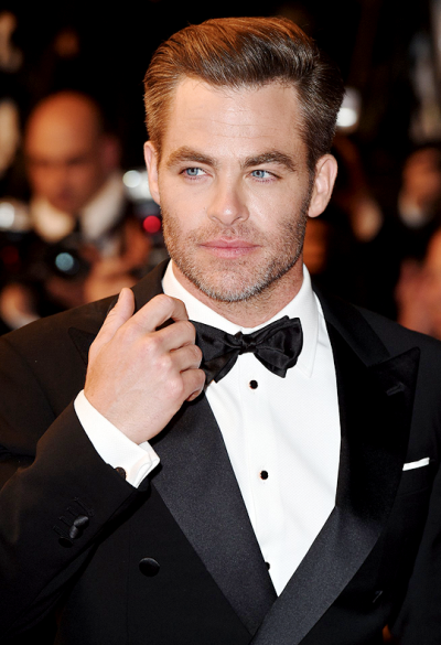 Chris Pine attends the screening of “Hands Of Stone” at the annual 69th Cannes Film Festival at Palais des Festivals on May 16,...