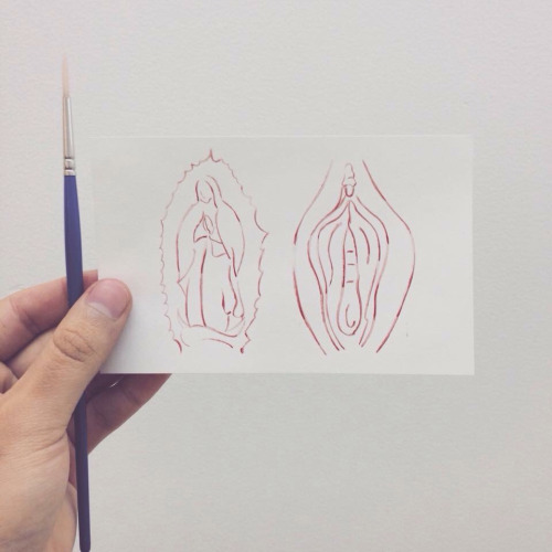 ismaelguerrier: Vulva (Color pencil on paper)Instagram:...