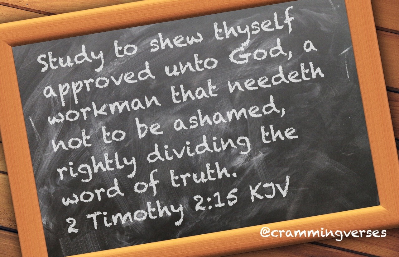 Cramming Verses 2 Timothy 215 Kjv