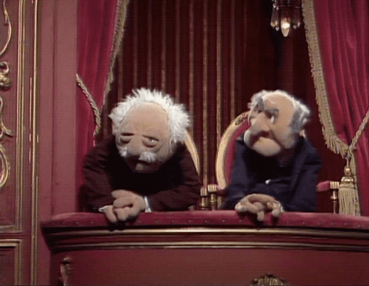 muppets listening to music gif
