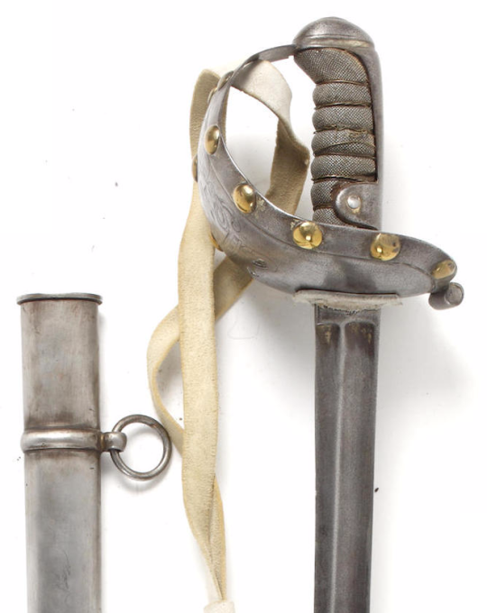 Pattern 1820 1st Life Guards Trooper’s Sword 95.5cm blade, regulation steel hilt with bowl guard engraved and pierced with...