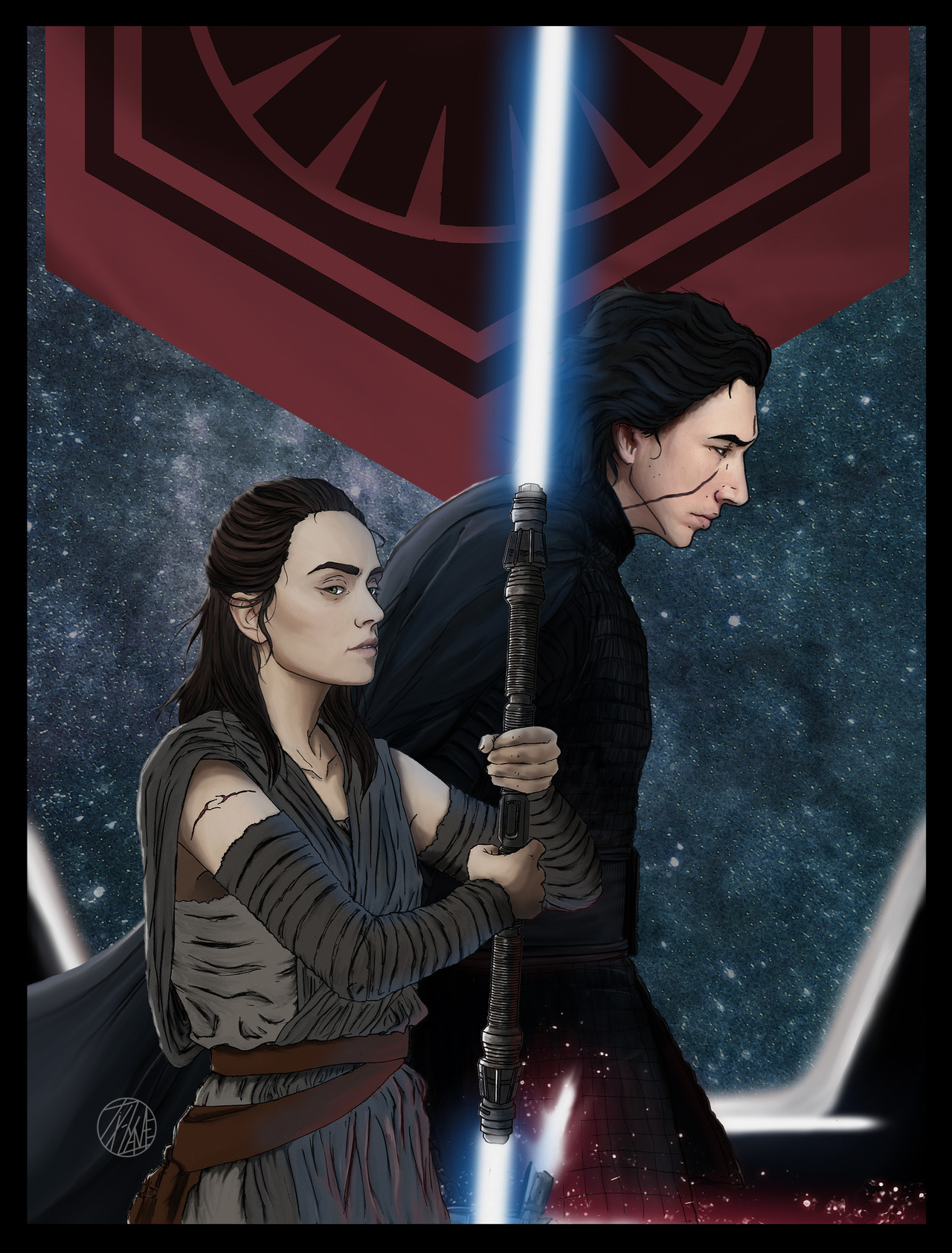 Reylo art, Star wars artwork, Reylo