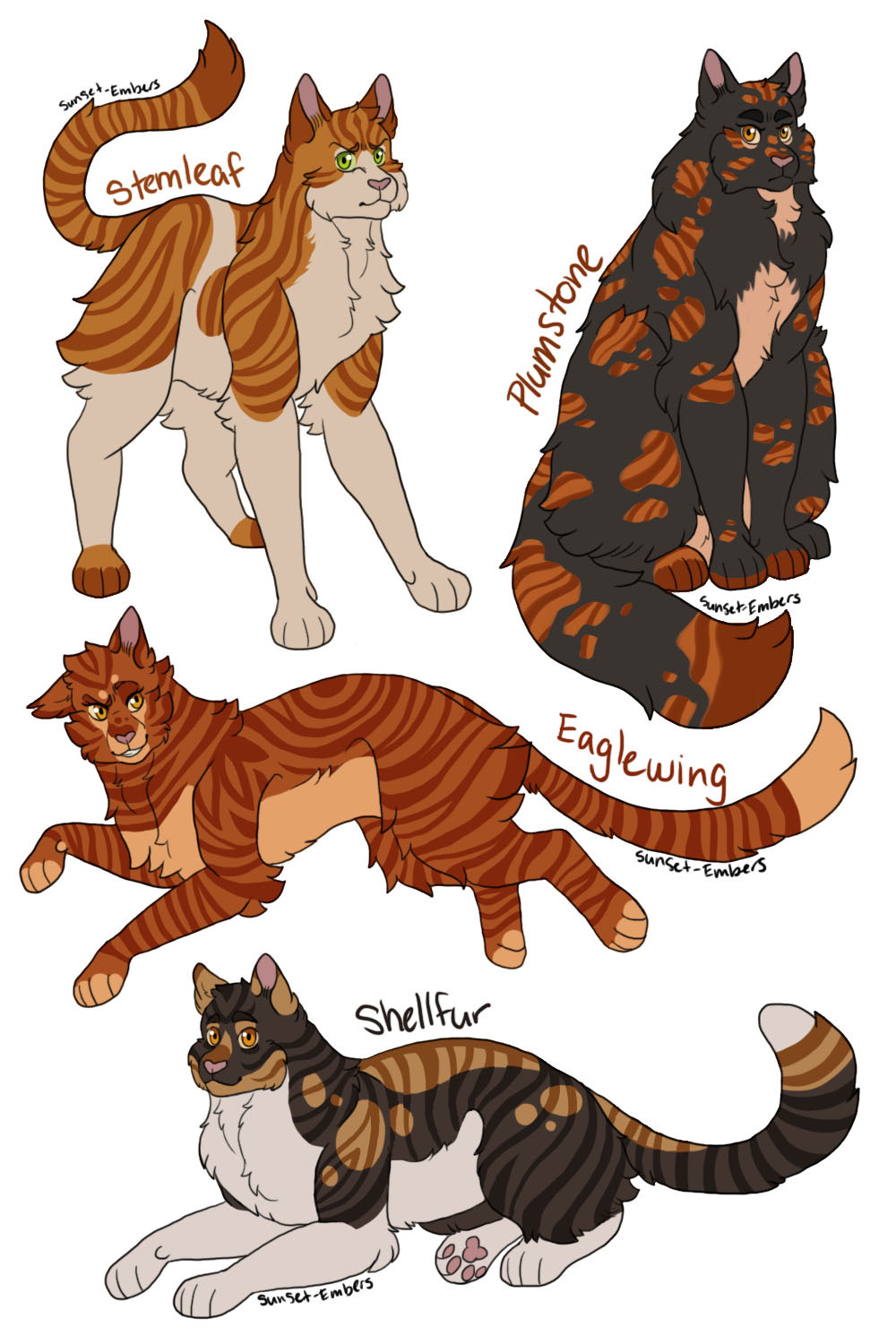 Organic home grown warriors designs — Tawnypelt’s family