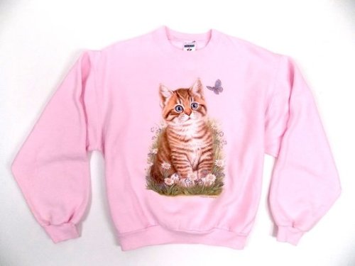 littlealienproducts:Vintage Pink Kitten Sweater...