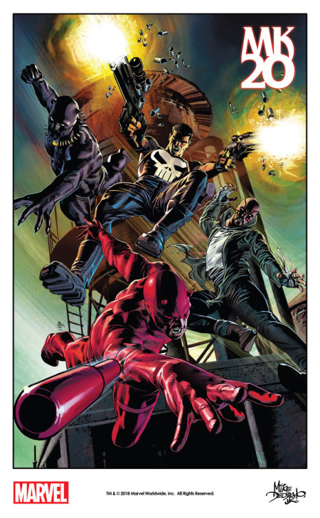 Marvel Knights 20th Anniversary poster by Mike Deodato, Jr....