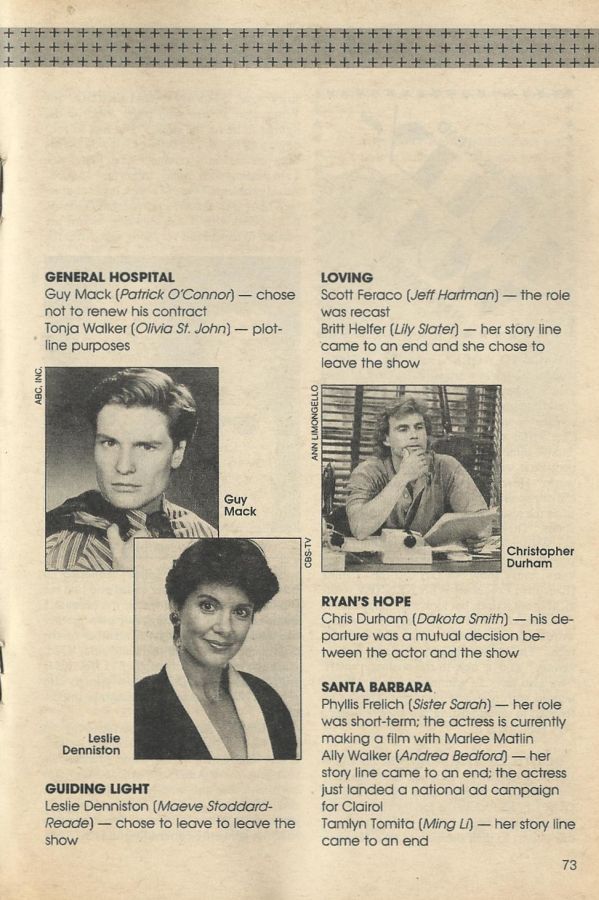 soap opera digest comings and going