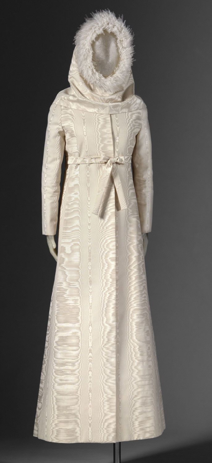 Ephemeral Elegance Silk Moire Wedding Dress And Hood 1968