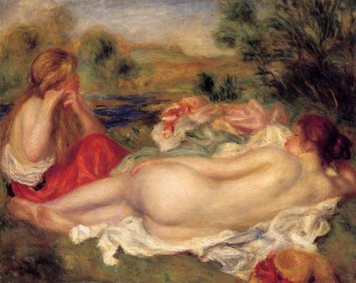 artist-renoir:Two Bathers, Pierre-Auguste RenoirMedium:...