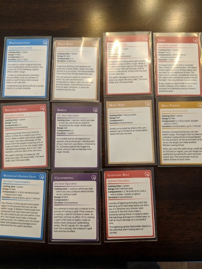 spell playing cards Tumblr graphic relating to 5e Spell Cards Printable referred to as spell playing cards Tumblr