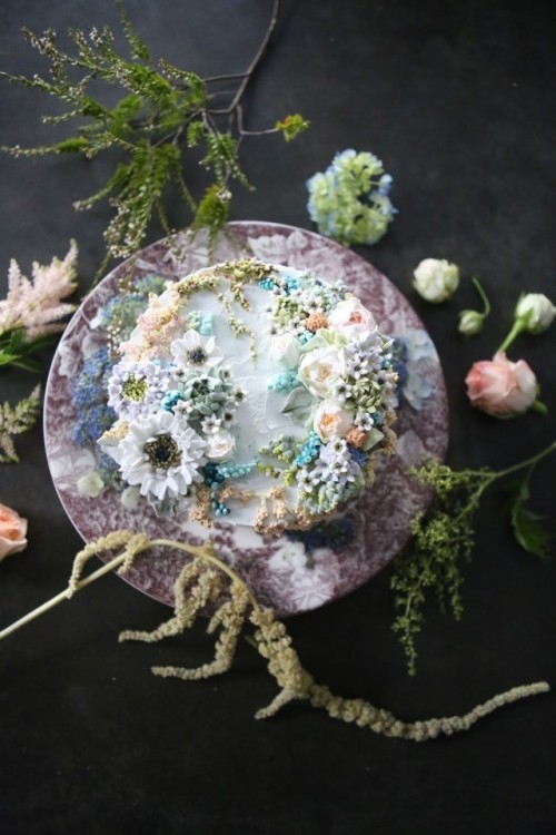 sosuperawesome:Floral Cake Art by Soo Cake on InstagramFollow...