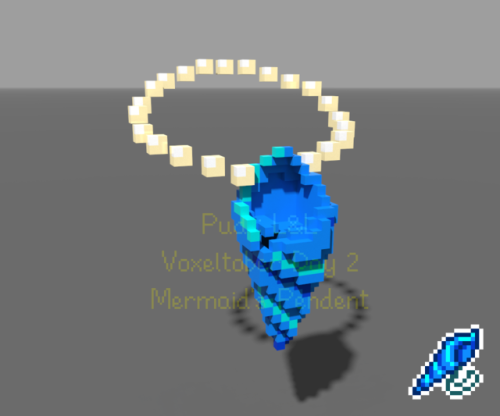 link-and-leah:Voxeltober Day 2 : Mermaid’s Pendent with...