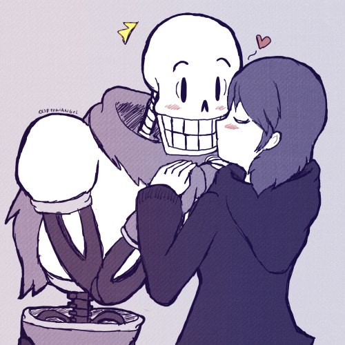 official character x original character papyrus x oc papyrus x original character sakari ferniangel ferniangel-art ferniangel art commission art commissions Papyrus (undertale) papyrus undertale papyrus ut UT