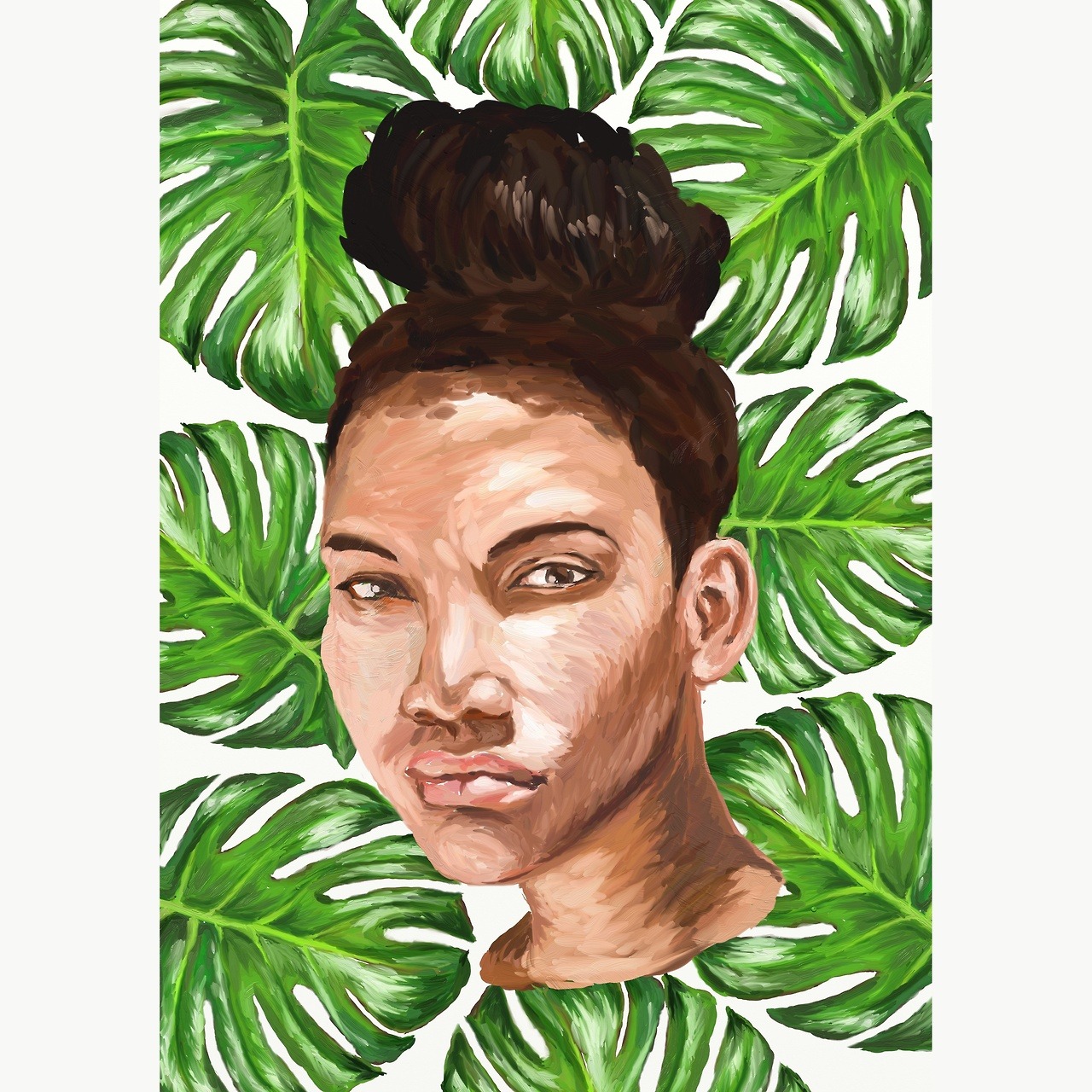 Eric Yap Art — Girl With Hair Bun Prints available at my...