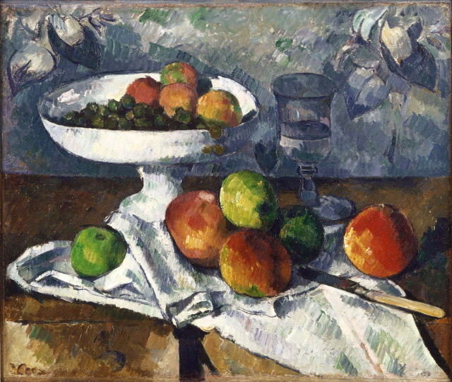 Paul Cézanne - “Bodegón con frutero, copa y... - El Cuadro del Día