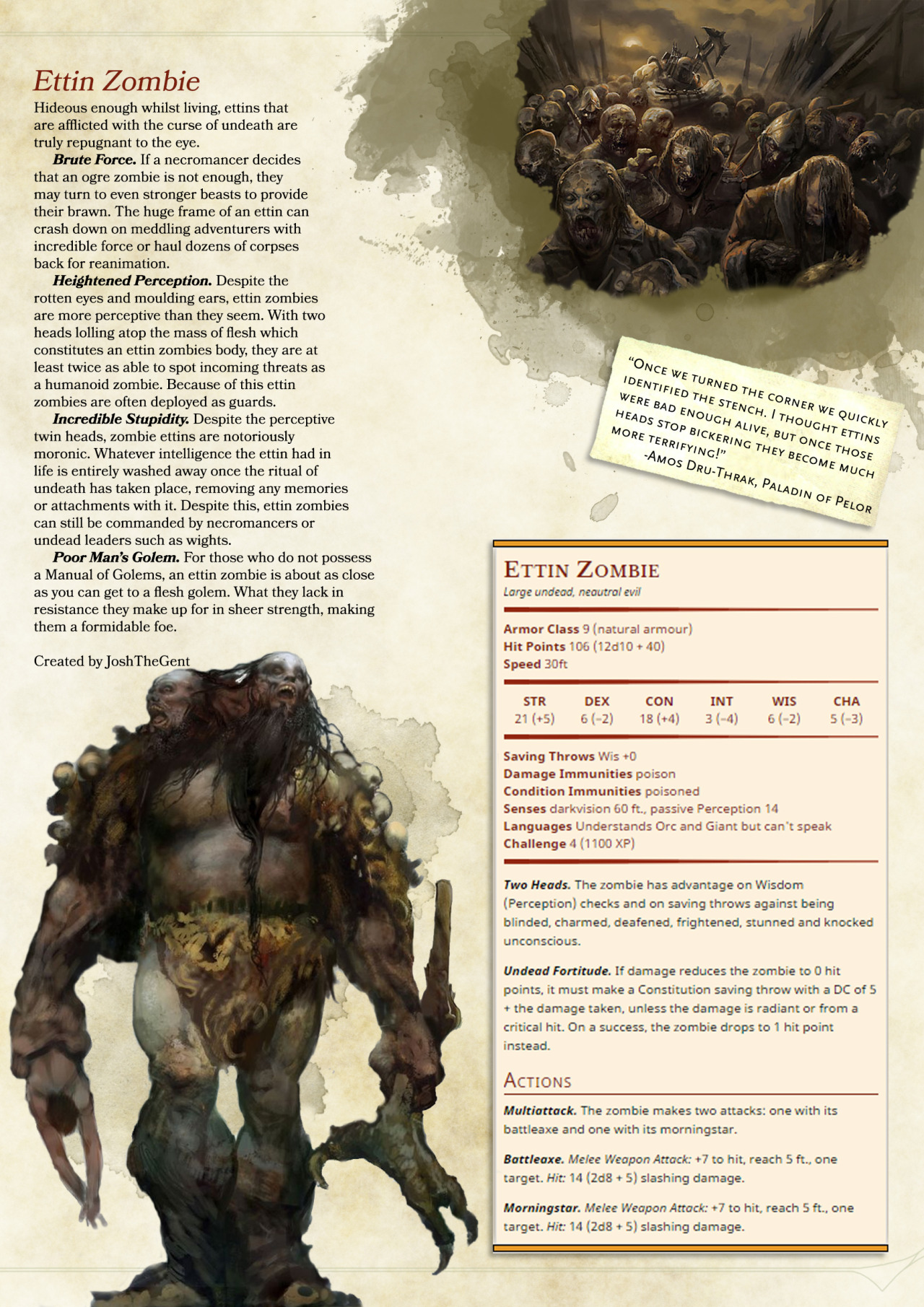 DnD 5e Homebrew — Zombie Variants by JoshTheGent