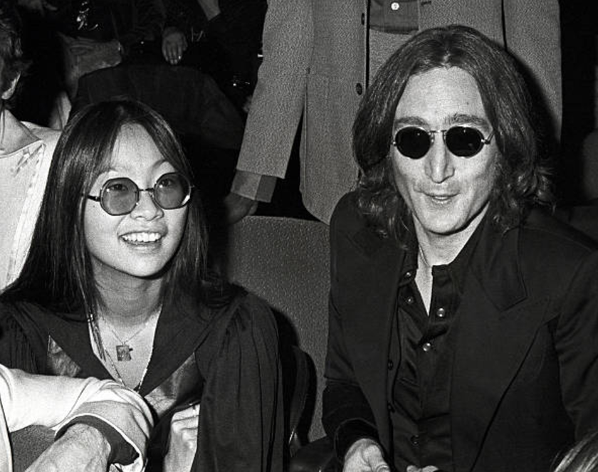 John Lennon and his girlfriend May Pang at the... - Eclectic Vibes