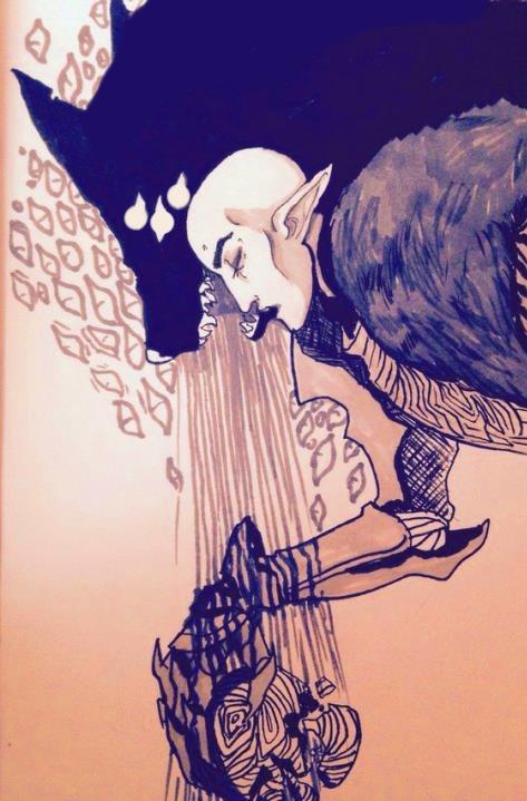 ineffablewitch:An extra ‘inktober’ that ended up as Solas. Yes,...