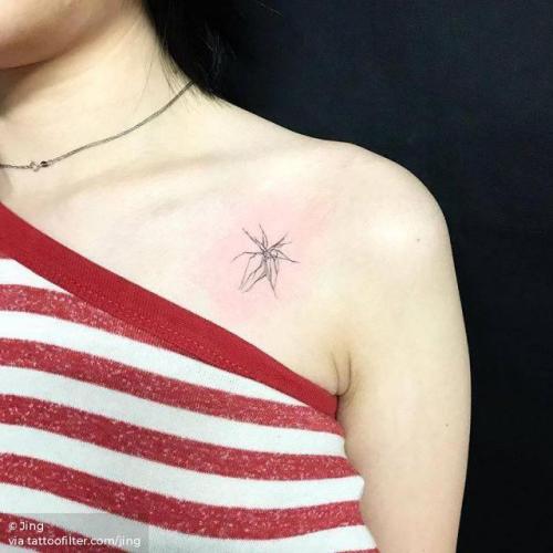 By Jing, done at Jing’s Tattoo, Queens.... jing;glass;small;optical illusion;line art;chest;tiny;kitchenware;ifttt;little;3d;other;fine line