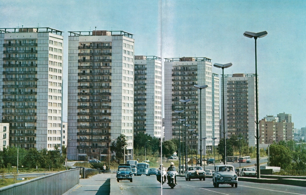 Leningradskoye Shosse in Moscow, early 1970s (via Mikhail Tkachyov)